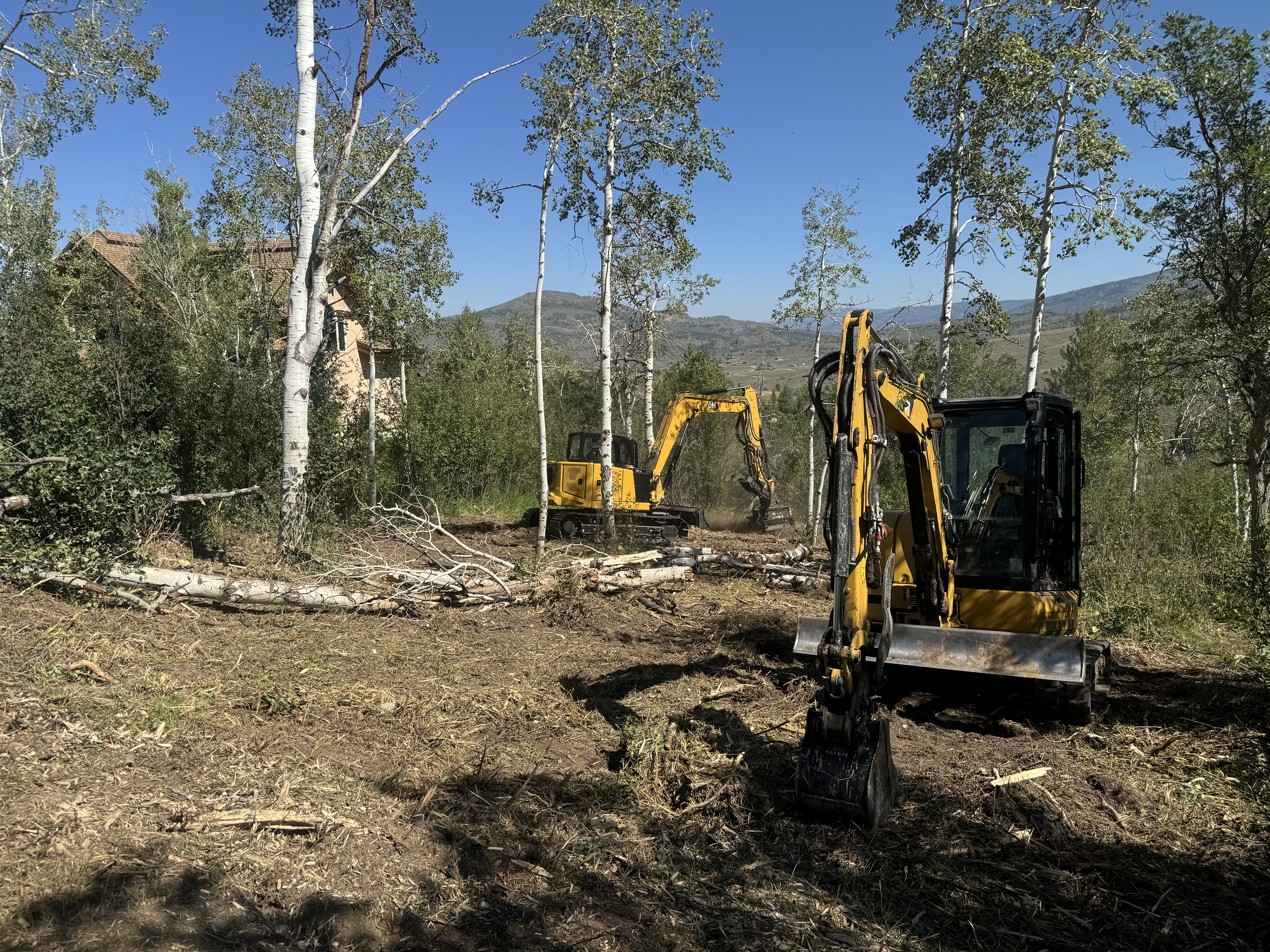 Wildfire mitigation work on a ranch property
