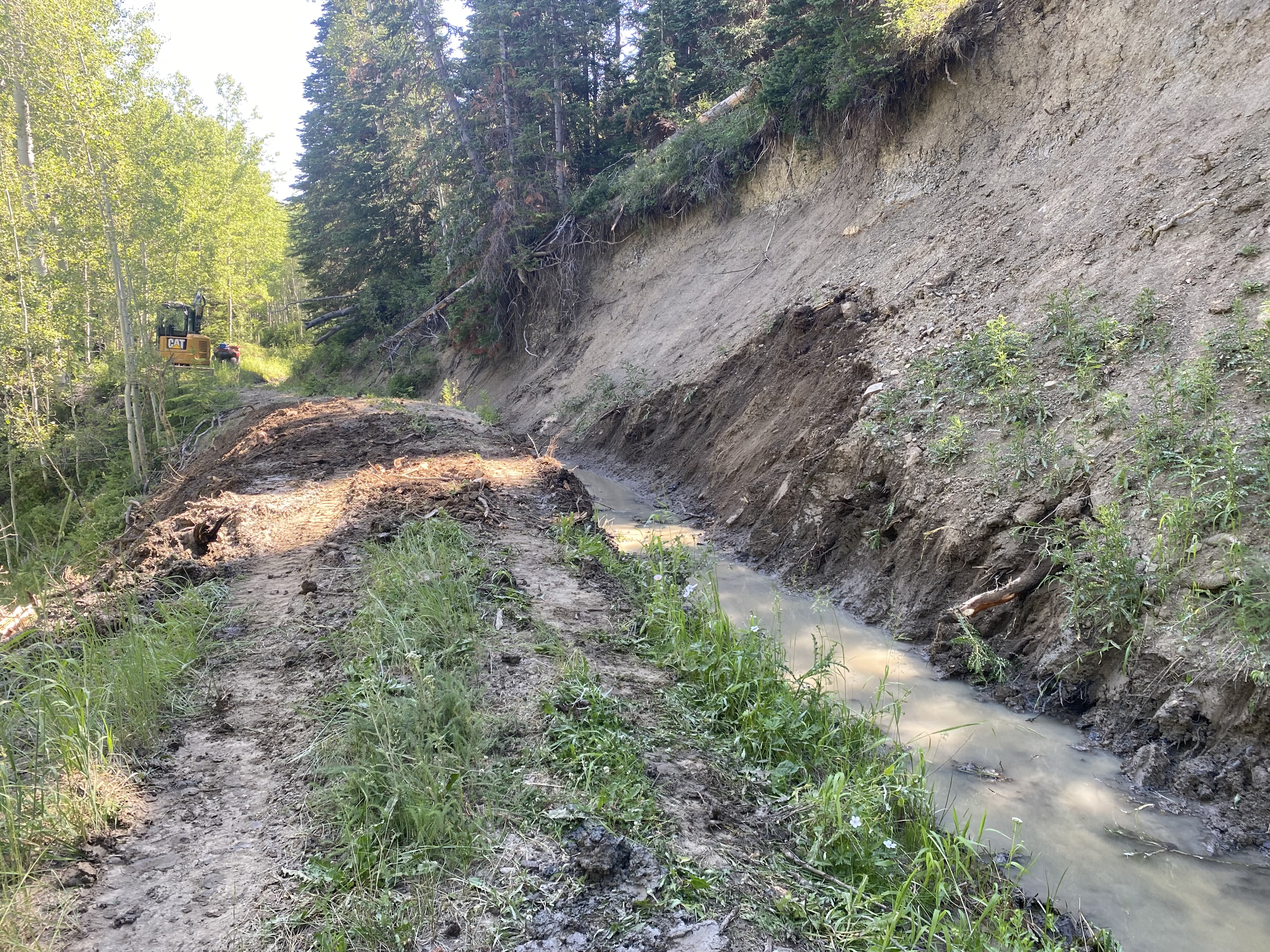 Grading and road construction on a ranch property