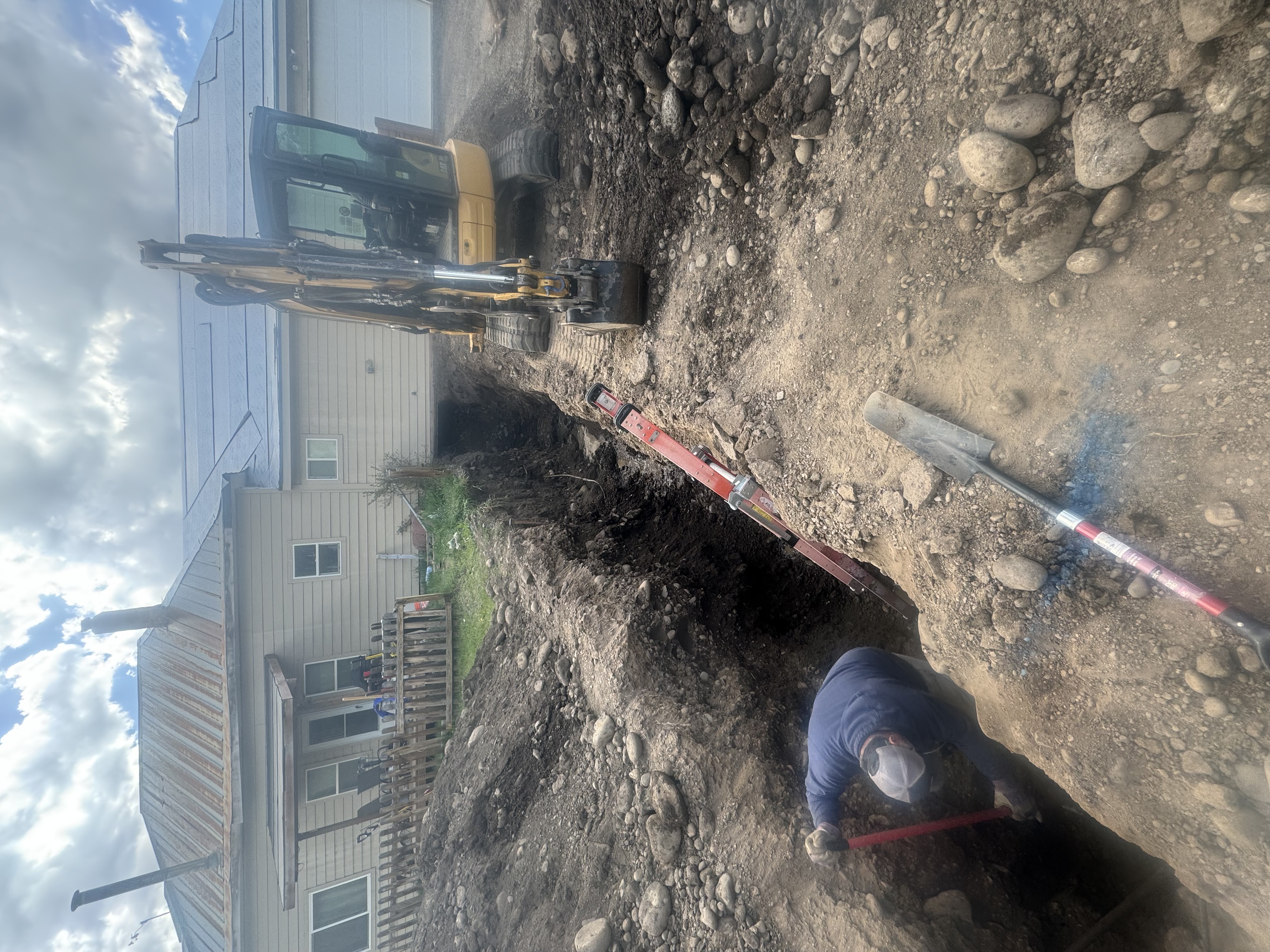 Utility preparation work on a ranch property